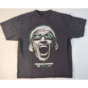 Charles Oliveira UFC T Shirt Mens Medium Black MMA Fighter Graphic